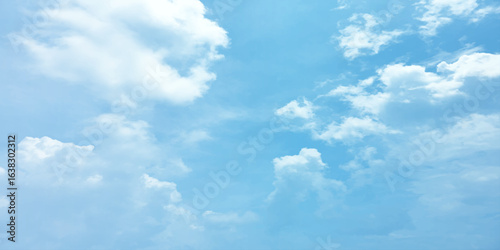 sunny sky blue light watercolor background. Aquarelle painting brush effect card paper textured canvas cloudy smoke space for text, entertaining card, template. aquamarine color graphics illustration