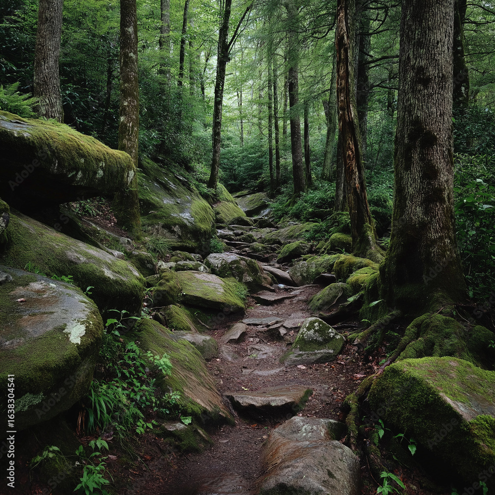 Fototapeta premium Great Smoky Mountains trails (USA)