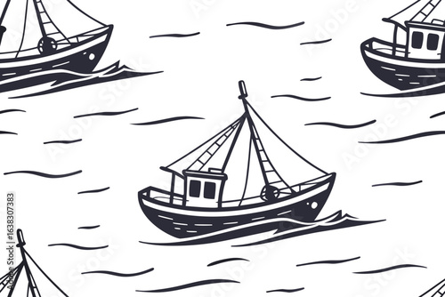 fishing boat in the sea