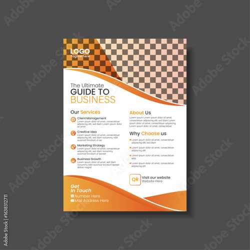 Creative Business Promotion Flyer Template – Orange Corporate Color Scheme