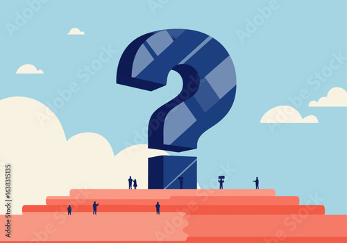Giant Question Mark Symbolizing Unanswered Community Problems
