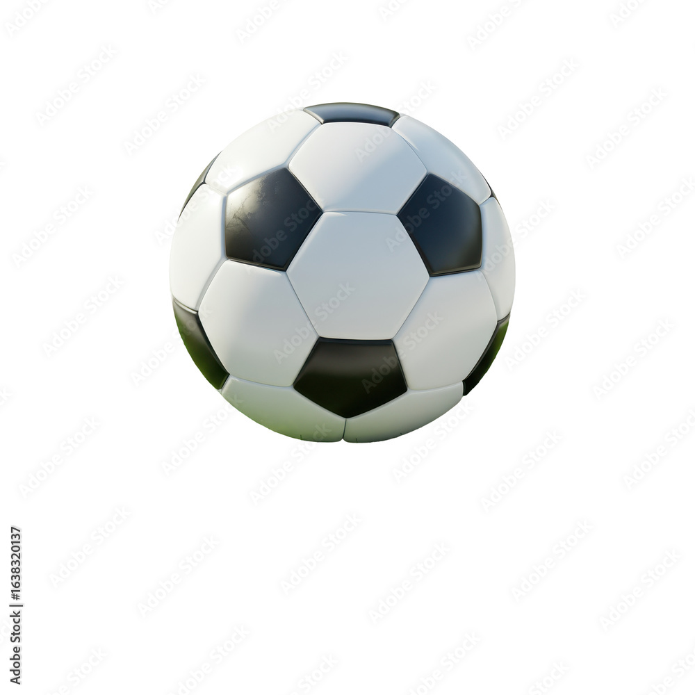 Fototapeta premium High quality soccer ball isolated against black background for sports editorial and commercial purposes