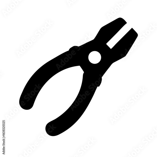 A flat icon of a pair of pliers. Ideal for websites and blogs related to construction, tools, DIY projects, or hardware stores.

