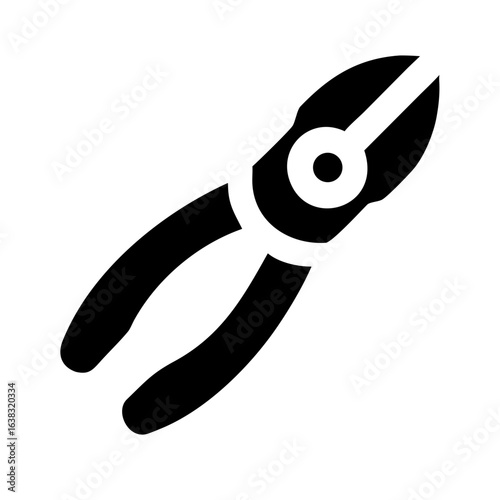 A flat icon of a pair of pliers. Ideal for websites and blogs related to construction, tools, DIY projects, or hardware stores.

