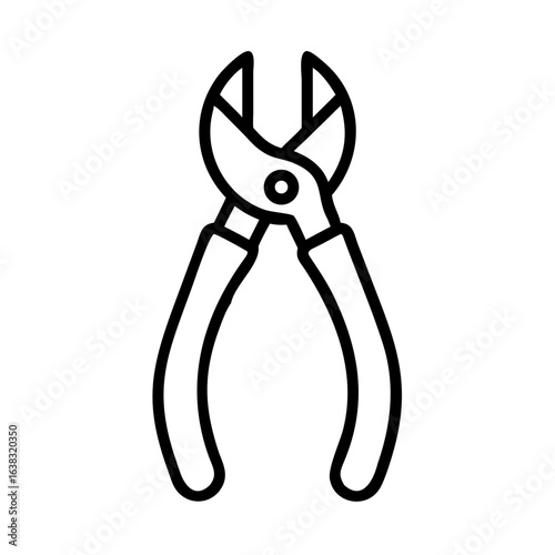 A line art icon of a pair of pliers, suitable for websites and blogs about home repair, maintenance, electrical work, or DIY projects.

