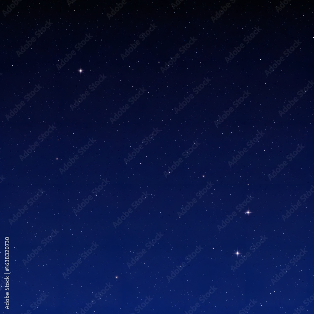 Fototapeta premium Starry night sky background with a celestial constellation glowing against a deep blue gradient.