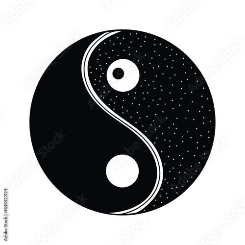 yin yang symbol on white background