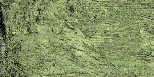 Detailed textured abstract artwork displaying a greenish-olive painted canvas with rough surface and grainy background aesthetic