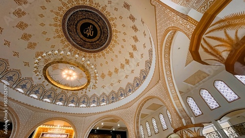 interior of the beautiful mosque like hagia shophia
