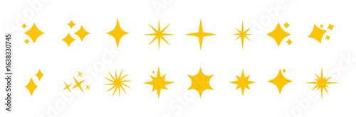 Star icon set PNG with filled and outlined styles, perfect for ratings, favorites, and UI design in apps and websites, vector illustration