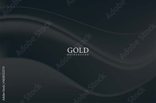  Sophisticated dark luxury gold wave background with smooth gradients, ideal for premium branding, event invitations, product packaging, and stylish modern design projects.