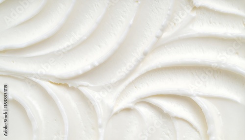Swirling white frosting texture
