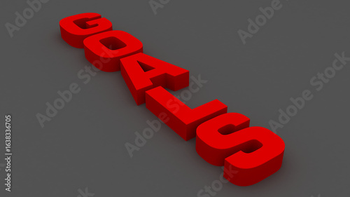 Goals 3D Typo Top view