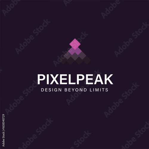 Pixelpeak Logo. logo,