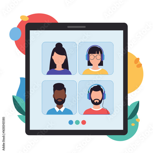 Virtual Meeting Video Conference Online Collaboration Communication Technology People