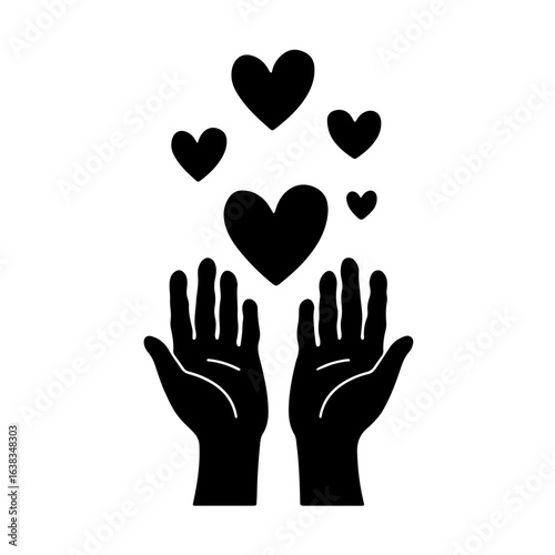 Hands reaching for love care and connection now