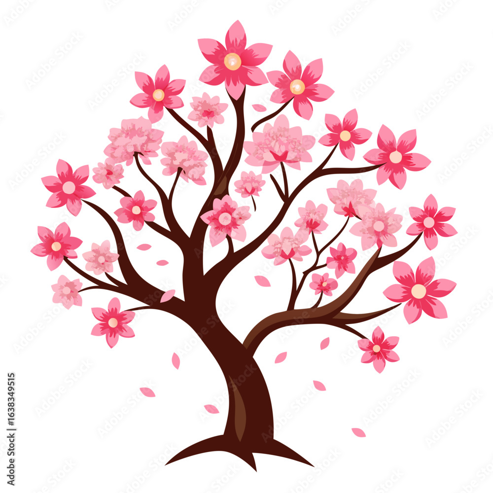 Fototapeta premium tree with pink flowers