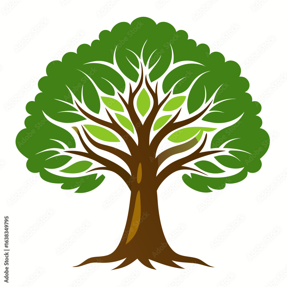Fototapeta premium vector tree isolated on white background