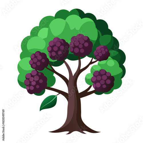 vector illustration of an apple tree