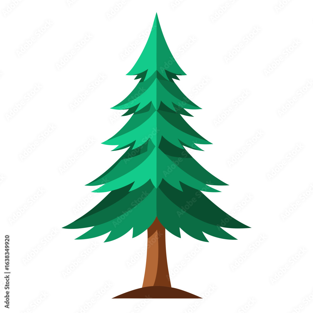 Obraz premium christmas tree vector illustration