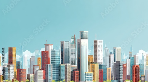 employee benefits placard with cityscape background no logos no brands ar 169
