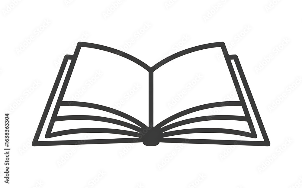 Open book isolated on transparent background Open book isolated on transparent background