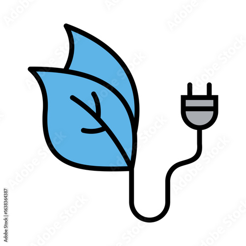 Biomass Energy Icon Vector Illustration Color Version