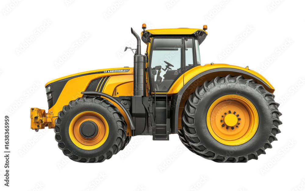 Fototapeta premium Beautiful agricultural tractor isolated on white background, png