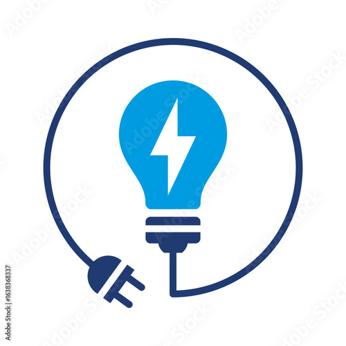 Energy Efficiency Icon Vector Illustration Flat Version
