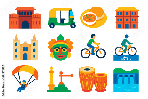 Colorful icons of pune: cultural landmarks, cuisine, and activities
