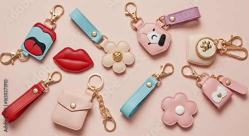 Collection of decorative keychains 
