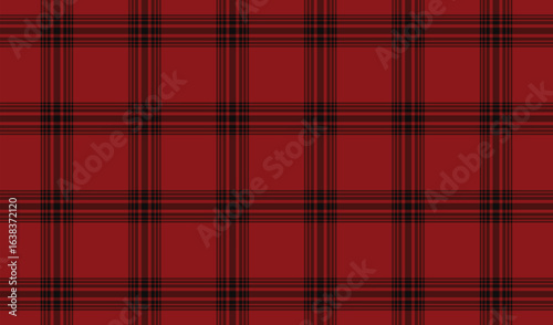 red and black traditional scottish tartan plaid checkered stripes trendy skirt pattern background suitable for textile and packaging print.