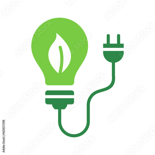 Clean Energy Icon Vector Illustration Green Version