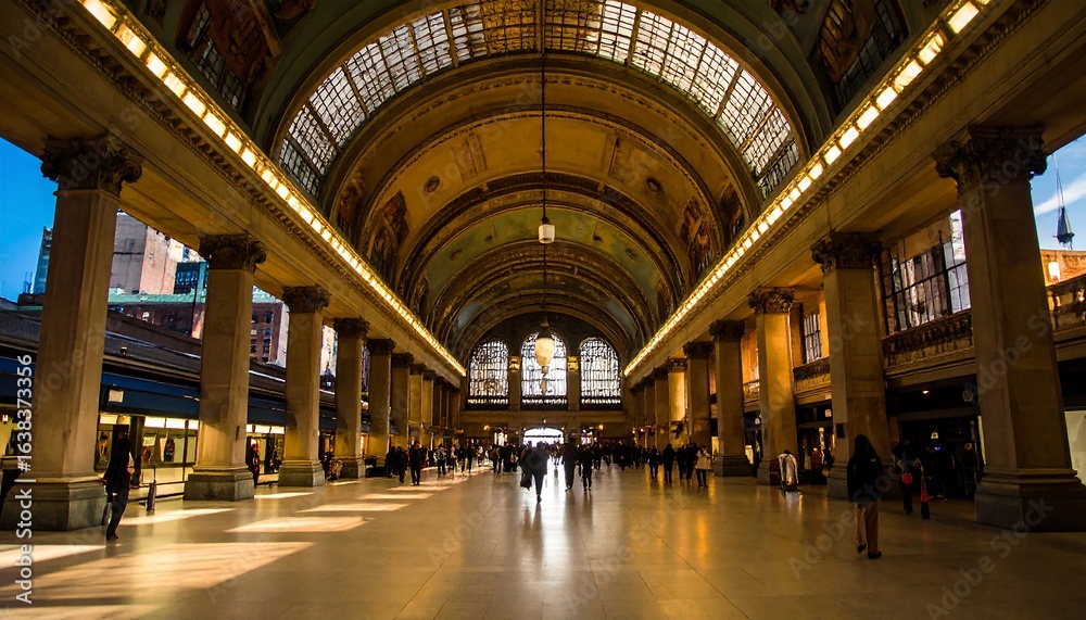 Naklejka premium Grand train station interior (1)