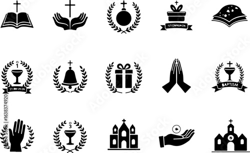 hristian Church and Sacrament Icon Bundle