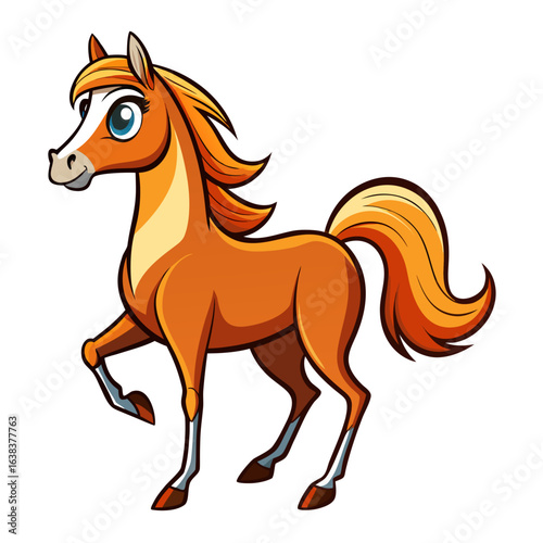 vector illustration of a horse