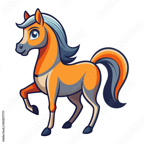 vector illustration of a horse