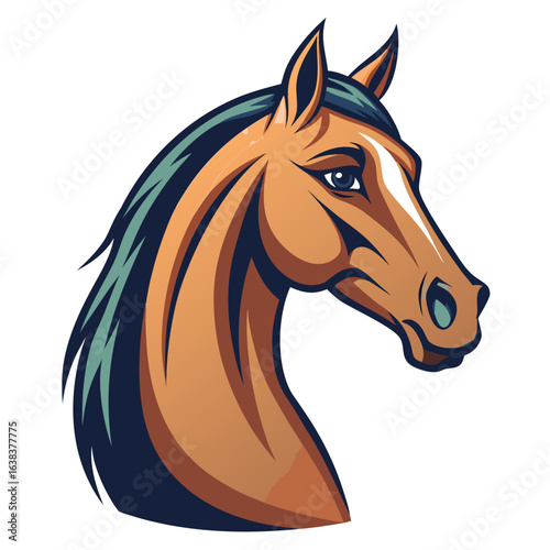 vector illustration of a horse