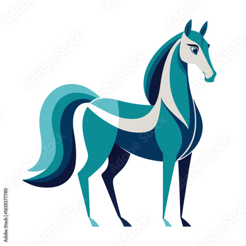 vector illustration of a horse