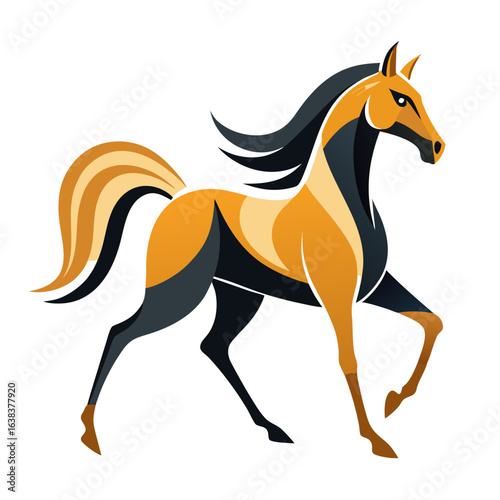 vector illustration of a horse