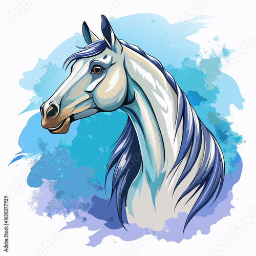 vector illustration of a horse