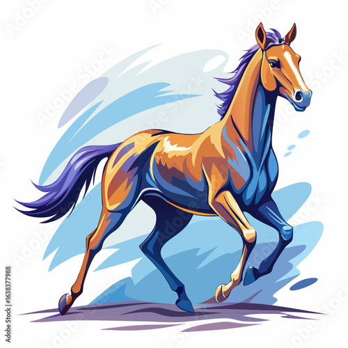 vector illustration of a horse