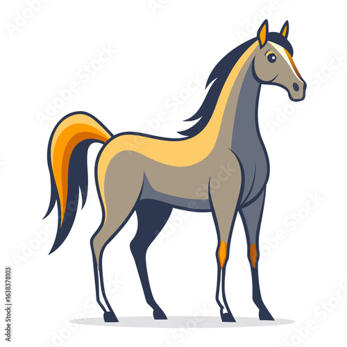 vector illustration of a horse