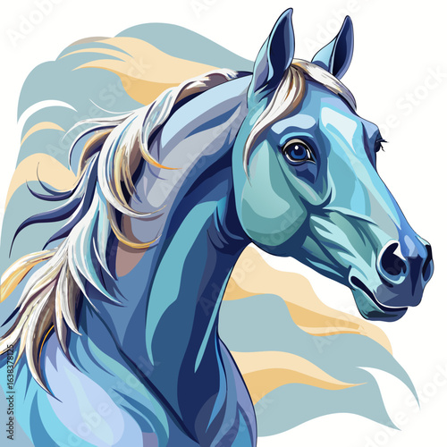 vector illustration of a horse