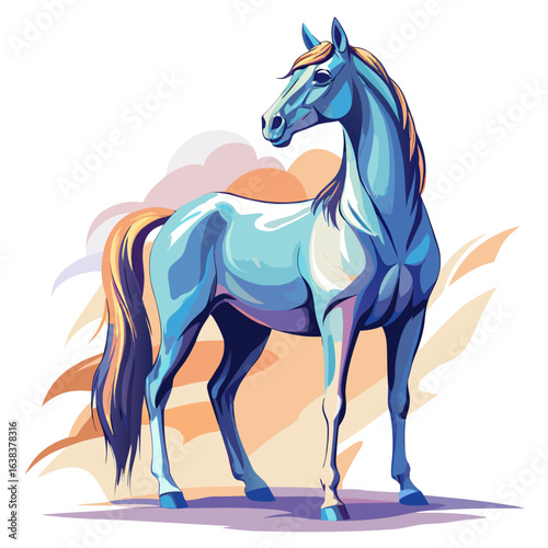 vector illustration of a horse