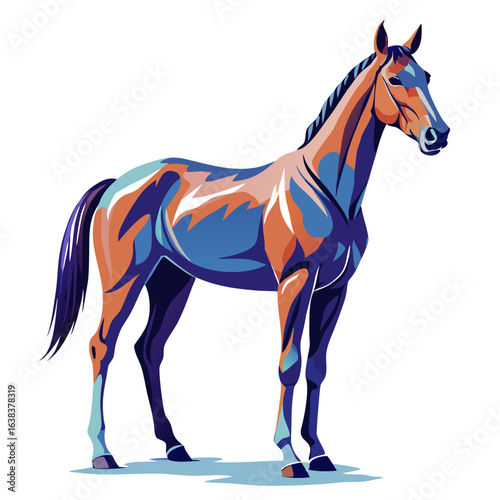 vector illustration of a horse