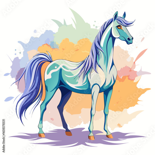 vector illustration of a horse