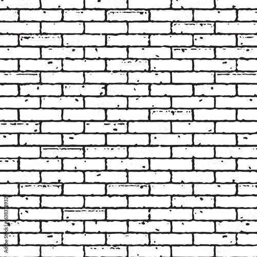 Texture of a white brick wall vector illustration	