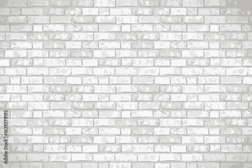 Texture of a white brick wall vector illustration	