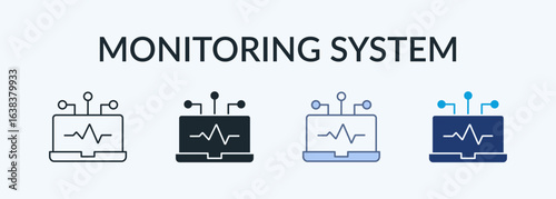 Monitoring System Multiple Style Icon Collection